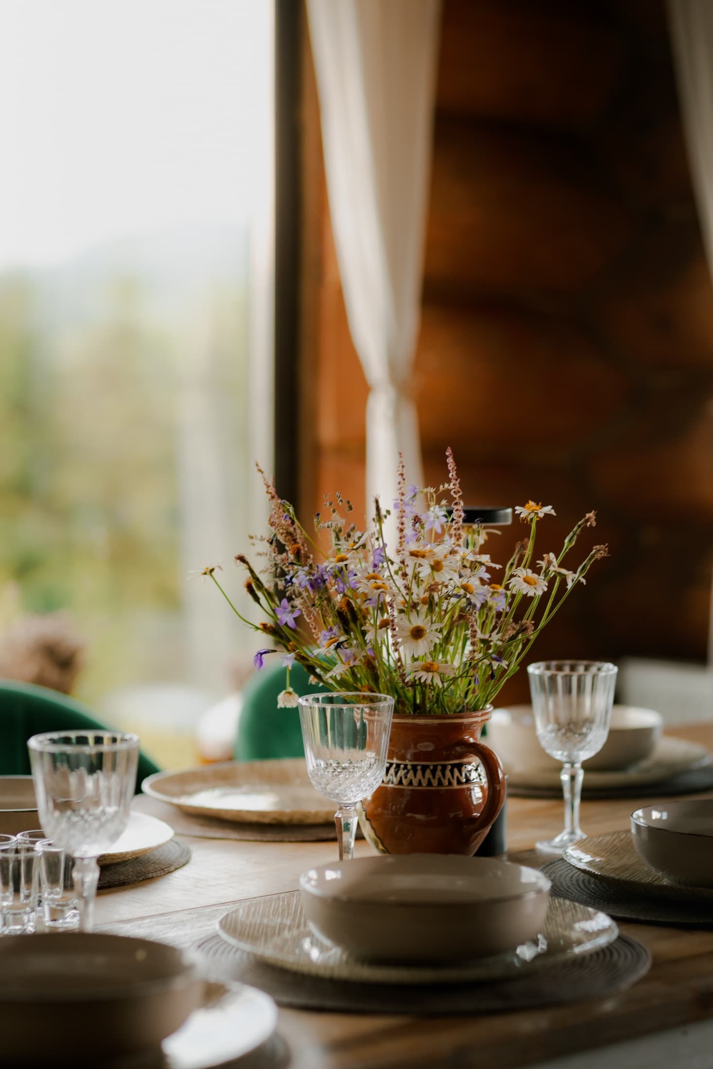 A table with local products and dishes