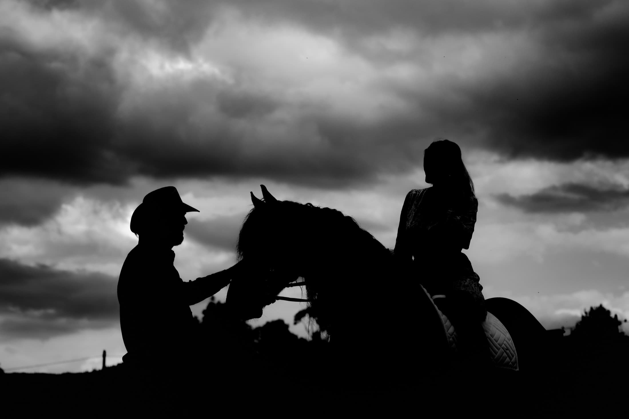 Horse riders in the mountain landscape of Țara Dornelor